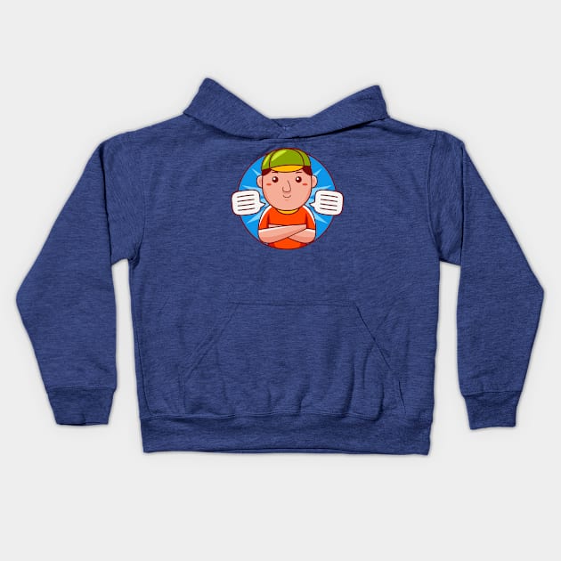 Graphic Designer Man Kids Hoodie by MEDZ